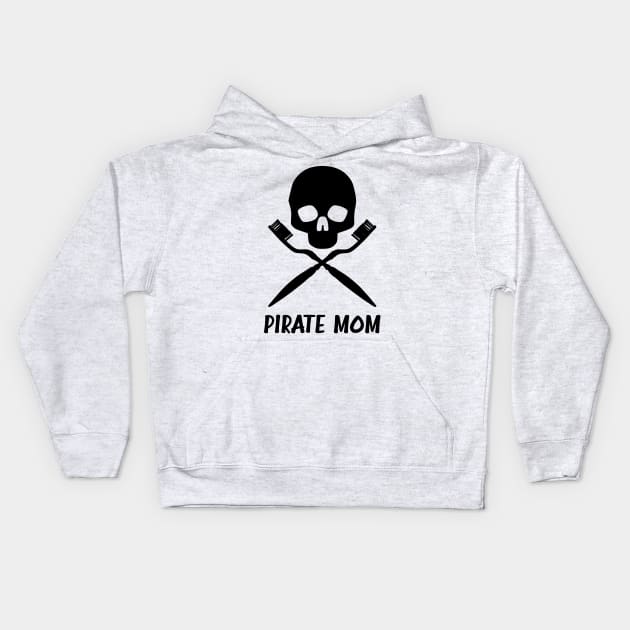 Pirate Mom Kids Hoodie by birdo